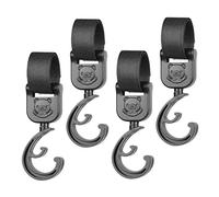 ANDRESLAD 4pcs Baby Stroller Hooks Clip Set Heavy Duty Non-Slip Hangers for Bags and Travel Accessories Compatible Strollers for Shopping and Walking