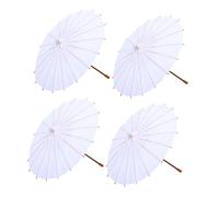 ANDRESLAD 4pcs Blank Oil-paper Umbrella for Boys and Girls DIY Art Craft Handmade Painting Parasol for Kindergarten and Primary School for Party Decoration and Creative Activities