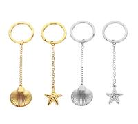 ANDRESLAD 4pcs Bohemia Style Chain Key Pendants for Bags Fashionable Ocean-Inspired Accessories for Gifting Any Occasion