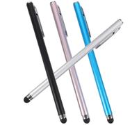 ANDRESLAD 4pcs Capacitive Stylus Pens for Tablet and Phone, Precision Screen Touch Writing Pens Black, Silver, Pink, Blue Colors, Compatible and Touchscreen Devices for Drawing and