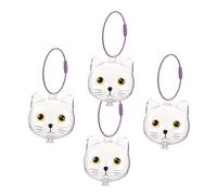 ANDRESLAD 4PCS Cat Hair Keepsake Pendant Transparent Pet Fur Memorial Ornament Portable Commemorative Box for Cat Owners Sentimental Souvenir