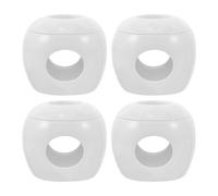 ANDRESLAD 4pcs Childproof Door Knob Cushion Covers for Door Handle Protectors with Soft Non-Toxic Material Fits Standard Knobs Prevents Accidental Opening Neutral Minimalist Design