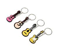 ANDRESLAD 4pcs Creative Guitar Key Chain Pendants Instrument Decor for Music Bag Hanging Accessories Unique Key for Musicians