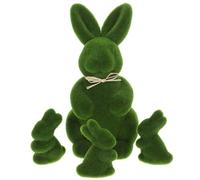 ANDRESLAD 4pcs Easter Rabbit Artificial Grass Animal Adorable Rabbit Decor 8.65x4.32x4.32in Foam Cartoon Ornament Photo Prop for Dining Table and Household Garden