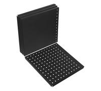 ANDRESLAD 4pcs Heavy Duty Metal Pegboard Wall Panels Black Layout Organizer for Garage Kitchen Office Storage Quick Install Wall-Mounted Tool Rack for Efficient Space Optimization