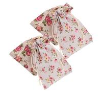 ANDRESLAD 4pcs Lavender Sachet Bags Drawstring Burlap Storage Pouches Refillable Empty Fragrance Pouches for Dried Flowers Jewelry Packaging