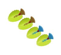 ANDRESLAD 4pcs Leaf Shaped Faucet Extenders Tap Extender for Kids Child Safe Handwashing Auxiliary Tool Blue and Brown for Bathroom and Kitchen