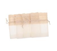 ANDRESLAD 4pcs Mesh Jewelry Pouches with Drawstring Stylish Candy Treat Bags for Wedding Party Shower Favors Portable Storage for Bracelets Items