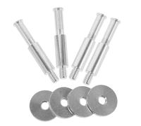 ANDRESLAD 4pcs Metal Microphone Stand Thread Adapters to Mic Extension Poles Compatible with Mic Clips Camera Stands Smooth Edges for Secure Connection