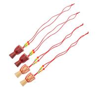 ANDRESLAD 4pcs Mini African Drum Necklaces for Women Unique Musical Instrument Pendant Jewelry Random Colors Elegant Costume Accessory Celebrating African Art and Craftsmanship Random Color