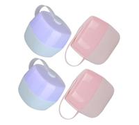 ANDRESLAD 4pcs Pacifier Box Secure Snap Closure Travel-Friendly Soother Holder for Nappy Caddy Organizer
