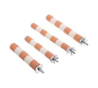 ANDRESLAD 4PCS Parrot Claw Grinding Stick with Abrasive Texture for Beak and Nail Care Ergonomic Cage Perch Stand Compatible with Parakeet Cockatiel Conure Budgies Lovebird Easy Installation