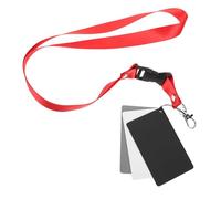 ANDRESLAD 4pcs Portable White Balance Cards for Photography Grey Black White Exposure Reference Cards with Carrying Cord Lightweight Acrylic for DSLR and Video Use