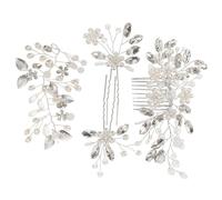 ANDRESLAD 4pcs Rhinestone Hair Comb Set Elegant Chinese Hairpins for Weddings Handmade Bridal Accessories for Bridesmaids and Special Occasions