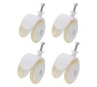 ANDRESLAD 4pcs Silent PU Walker Wheels Replacement Fit Casters for Strollers and Trolleys Smooth Rolling Quiet Operation Wear-Resistant Spare Parts for Learning Walkers