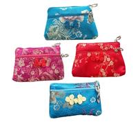 ANDRESLAD 4pcs Silk Wallet Zipper Closure for Storing Coins and Change Made from Silk This Pouch Purse is for Keeping Your Jewelry Safe and Organized During Travel Daily Use