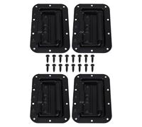 ANDRESLAD 4pcs Spring Loaded Recessed Handle for Toolbox and Speaker Box, Heavy Duty Iron Chest Handles with Screws, Easy Installation and Space Efficient Design for Outdoor Activities