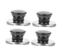 ANDRESLAD 4Pcs Stainless Steel Kettle Cover Knobs Heat-resistant Replacement for Electric Teapots Comfortable Grip Kitchen Fittings in Black