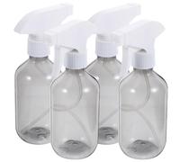 ANDRESLAD 4pcs Transparent Plastic Spray Bottles for Plants Gardening Hair Watering Mist Sprayer Fine Mist Nozzle Refillable Empty Bottles for Home Use