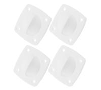 ANDRESLAD 4Pcs White Nylon Boat Flush Pull Handles for Yacht Cabin Doors - Marine Hatch Pull Latches Recessed Boat Hatch Handles for Marine Use