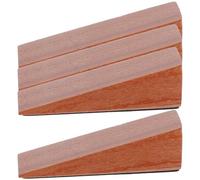 ANDRESLAD 4pcs Wooden Door Stops Non-Slip Door Wedges for Tile Floor with Dual Protection and Installation for Home Bedroom Kitchen