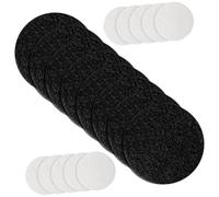 ANDRESLAD 50 Pairs Non Slip Rug Pads Round Carpet Grippers with Strong Adhesive Multipurpose Anti-slip Tape for Hardwood Floors Home Office School Use White and Black Fixers