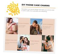 ANDRESLAD 50 Pcs Resin Corn Kernel Phone Case Charms DIY Mobile Phone Ornament Decoration Accessories for Creative and Personalizing Covers