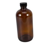 ANDRESLAD 500ml Amber Glass Chemical Bottle with Bakelite Cap, Brown Reagent Storage Container for Laboratory and Medicine Use