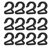 ANDRESLAD 50pcs Black S Shape Tent Hooks for Camping Awning Lights and Gear Heavy Duty Plastic Clips for Rv Awning Light Holder Storage and Hanging Hooks for Outdoor Party and Camper