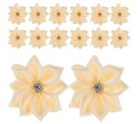 ANDRESLAD 50pcs Flower Patches Floral Decor Charms Lovely Polyester Easy to Use DIY Sewing Supply for Hats Shoes Decorate Your Clothes