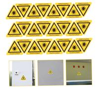 ANDRESLAD 50pcs Laser Security Warning Stickers Caution Decals Vinyl No-fade Safety Signs for Workplace Awareness