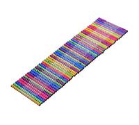 ANDRESLAD 50pcs Metal Wind Chime Tubes Diy Kit for Boy Girl Vibrant Colors Blue Purple Pink Green Yellow Outdoor Garden Decoration and Educational Crafts