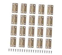 ANDRESLAD 50pcs Miniature Furniture Hinges with Screws Small Corner Iron Hinges for Jewelry Boxes Wooden Cabinets Antique Bronze Hardware Replacement Craft