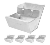 ANDRESLAD 5pcs Metal Hanging Trough Feeder for Small Animals Reusable Bunny Tray and Food Dispenser for Rabbits Guinea Pigs Chinchillas Ferrets and Poultry Large Capacity Cage Feeder with