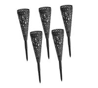 ANDRESLAD 5pcs Outdoor Cone Flower Holders Cemetery Memorial Vases with Spike for Grave Decorations and Flower Arrangements Weather-resistant Floral Buckets for Memorial Supplies