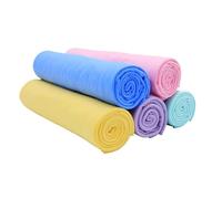ANDRESLAD 5pcs Ultra Absorbent Pet Grooming Towels Quick Dry Dog and Cat Bath Cloths Pva Suede Strong Water Absorption for Puppy and Random Color