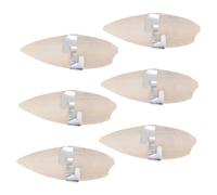 ANDRESLAD 6 Set Natural Cuttlebone with Metal Holder for Birds and Small Pets Calcium-rich Chewing for Parakeets Budgies Cockatiels and Hamsters Molar Grinding Supplement for Beak