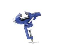 ANDRESLAD 60mm Blue 360-degree Rotating Flat Table Vise Clamp-on Bench Vise for Household DIY Woodwork Carving and Jewelry Craft