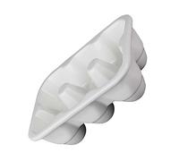 ANDRESLAD 6grids Ceramic Egg Tray Spiral Egg Holder for Refrigerator Storage Container Porcelain Keeper Easter Holder