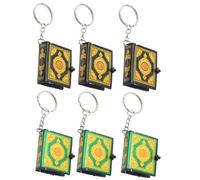 ANDRESLAD 6pcs Bible Keychain Pendant Elegant and Book Key for Daily Use Stylish Religious Souvenir for Church Baptism and Holy Communion