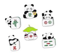 ANDRESLAD 6pcs Chinese Style Panda Brooch Pin for Women Cute Cartoon Animal Lapel Pins for Clothes and Backpack Decoration Unique Fashion Accessories with Versatile Designs