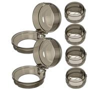 ANDRESLAD 6pcs Gas Stove Protective Cover Babyproof Gas Ring Kitchen Safety Guard Lock Cover Material