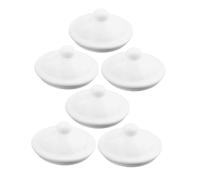 ANDRESLAD 6pcs Heat Resistant Enamel Cup Lids Round Mug Covers for Tea Coffee Milk Water Vintage Reusable Replacement Tops for Enamelware Mugs