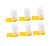 ANDRESLAD 6pcs Honeybee Hive Feeder Bee Plastic Water Bottle Beekeeping Equipment