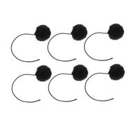 ANDRESLAD 6pcs Interactive Cat Teasing Balls Bell for Indoor Kitten Play, Small Black Replacement Toys for Cat Scratching Post and Tree Tower Exercise