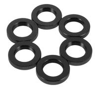 ANDRESLAD 6pcs Knurled Microphone Bracket Nut Nuts Tripod Thread Converter Tripod Screw Adapter Microphone Stand Thread Knurled Stand Screw Converter Black