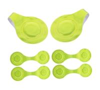 ANDRESLAD 6pcs Magnetic Reflective Clips for Clothes and Backpacks PVC Safety Reflectors in Vibrant Yellow Compact High Visibility Accessories for Nighttime Running Dog Harnesses and