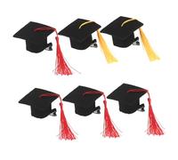 ANDRESLAD 6pcs Mini Graduation Cap Hair Clips Secure Fit Hair Accessories for Graduation Party Ceremony Costumes and Photo Shoots Cute Mini Party Hats for Celebrating Achievements