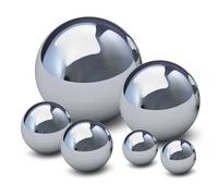 ANDRESLAD 6pcs Mirror Polished Stainless Steel Gazing Balls for Garden Decoration Reflective Spheres in 15cm 10cm 8cm and 5cm Sizes Outdoor Garden Ornaments