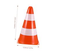 ANDRESLAD 6pcs Orange Traffic Cones PE Portable Plastic Traffic Barriers for Road Safety Construction Parking Management High Visibility Warning Equipment